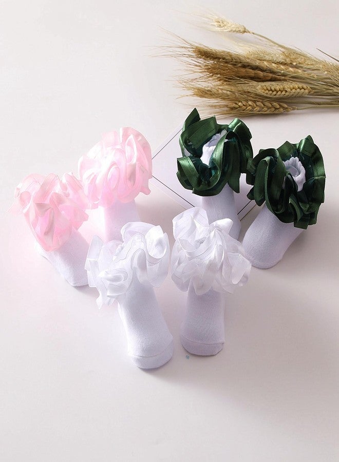 Hopply 3D Three-dimensional Ruffled Lace Cotton Socks,Cute Double Big Lace Dress Princess Socks for Girls - Image 5